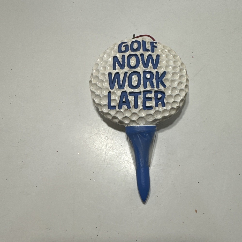 Golf Now Work‎ Later Christmas Ornament